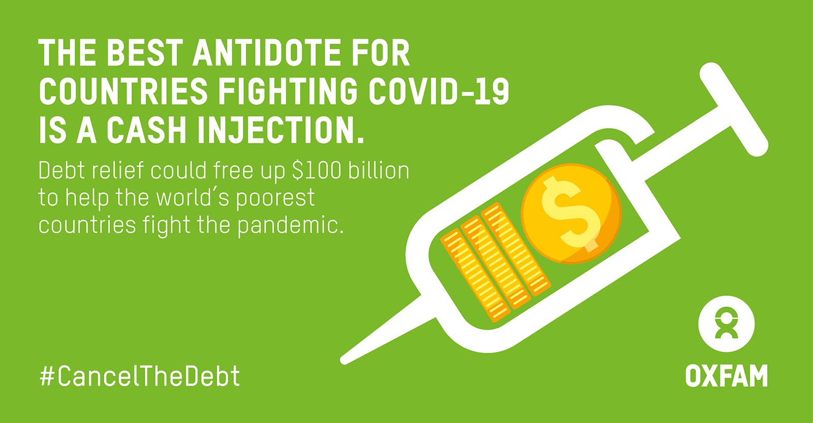 The best antidote for countries fighting Covid-19 is a cash injection. Debt relief could free up $100 billion to help the world’s poorest countries fight the pandemic. #CancelTheDebt