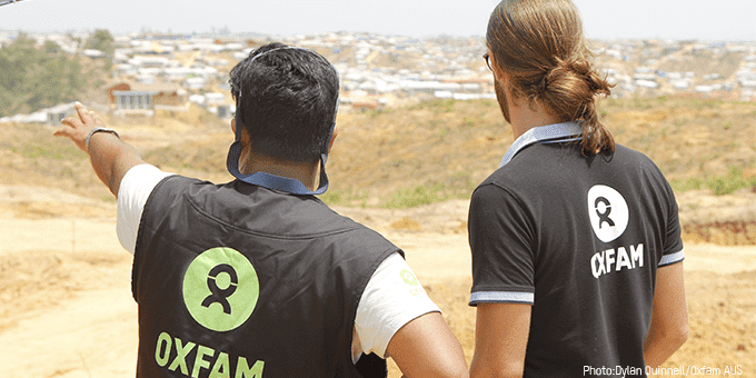 two oxfam staff members