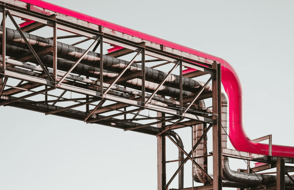 Image of gas tubes and pipes