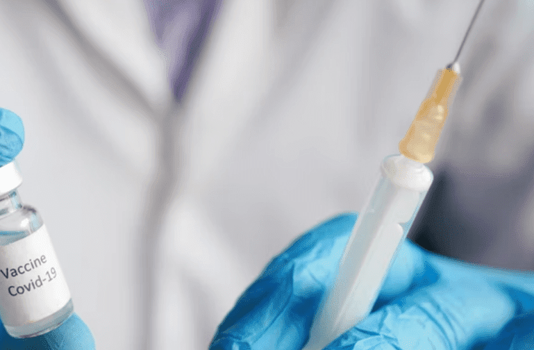 Close up of a vaccine being prepared