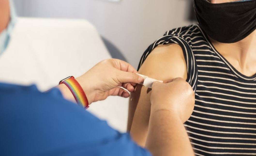 Covid vaccine being administered