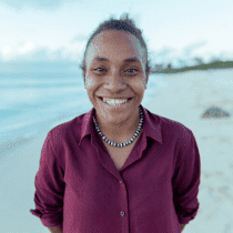 Cynthia Houniuhi smiling at camera