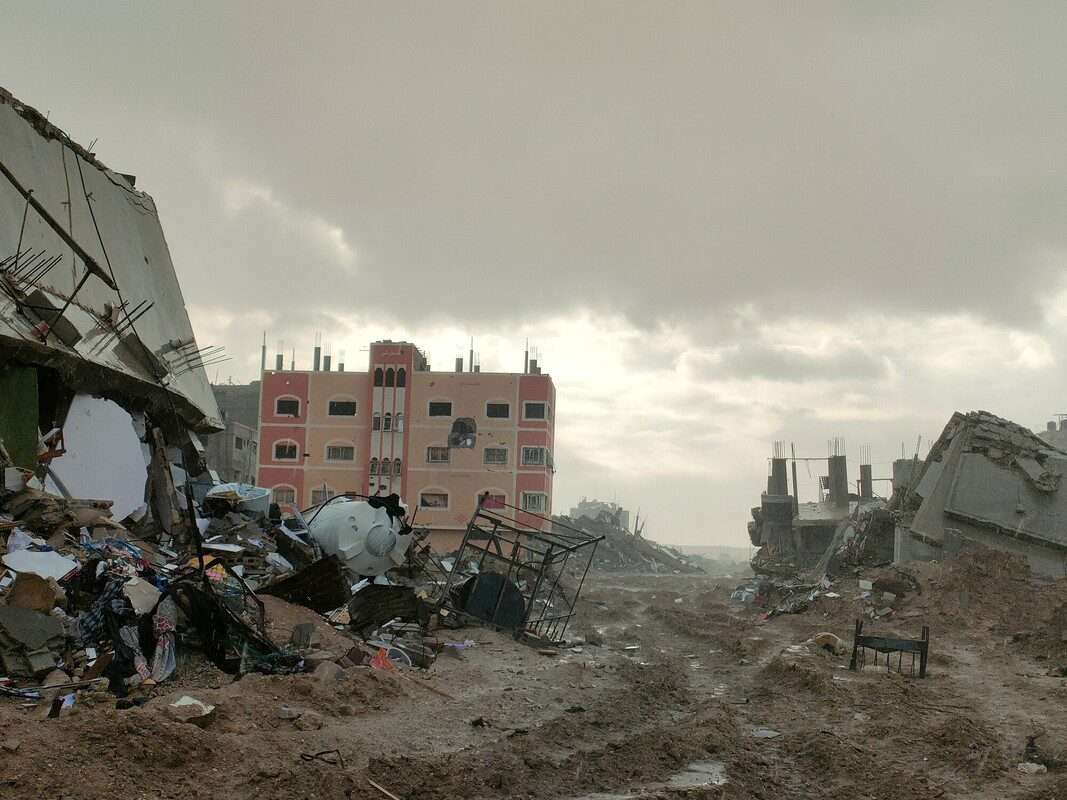 destruction of buildings in Gaza