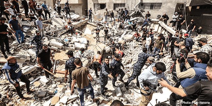 Damage in the Gaza Strip, 17th May 2021
