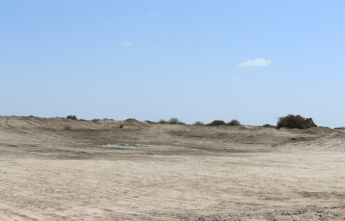 Dry area impacted by drought