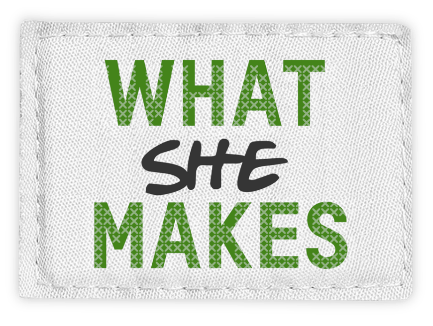 What she makes logo