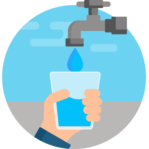 tap filling a cup with water
