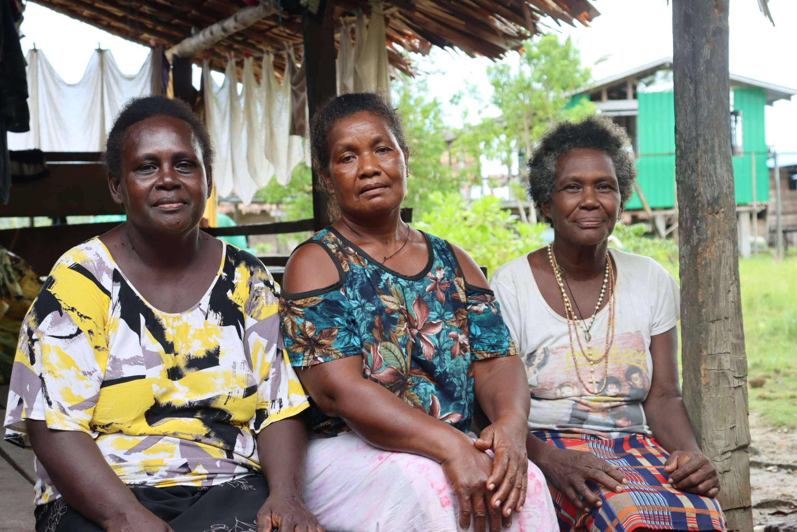 Women in rural village at the Solomon Islands