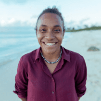 Cynthia Houniuhi smiling at camera