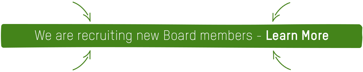 Banner with text: We are recruiting new Board members - Learn More