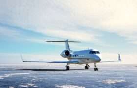 private jet on tarmac
