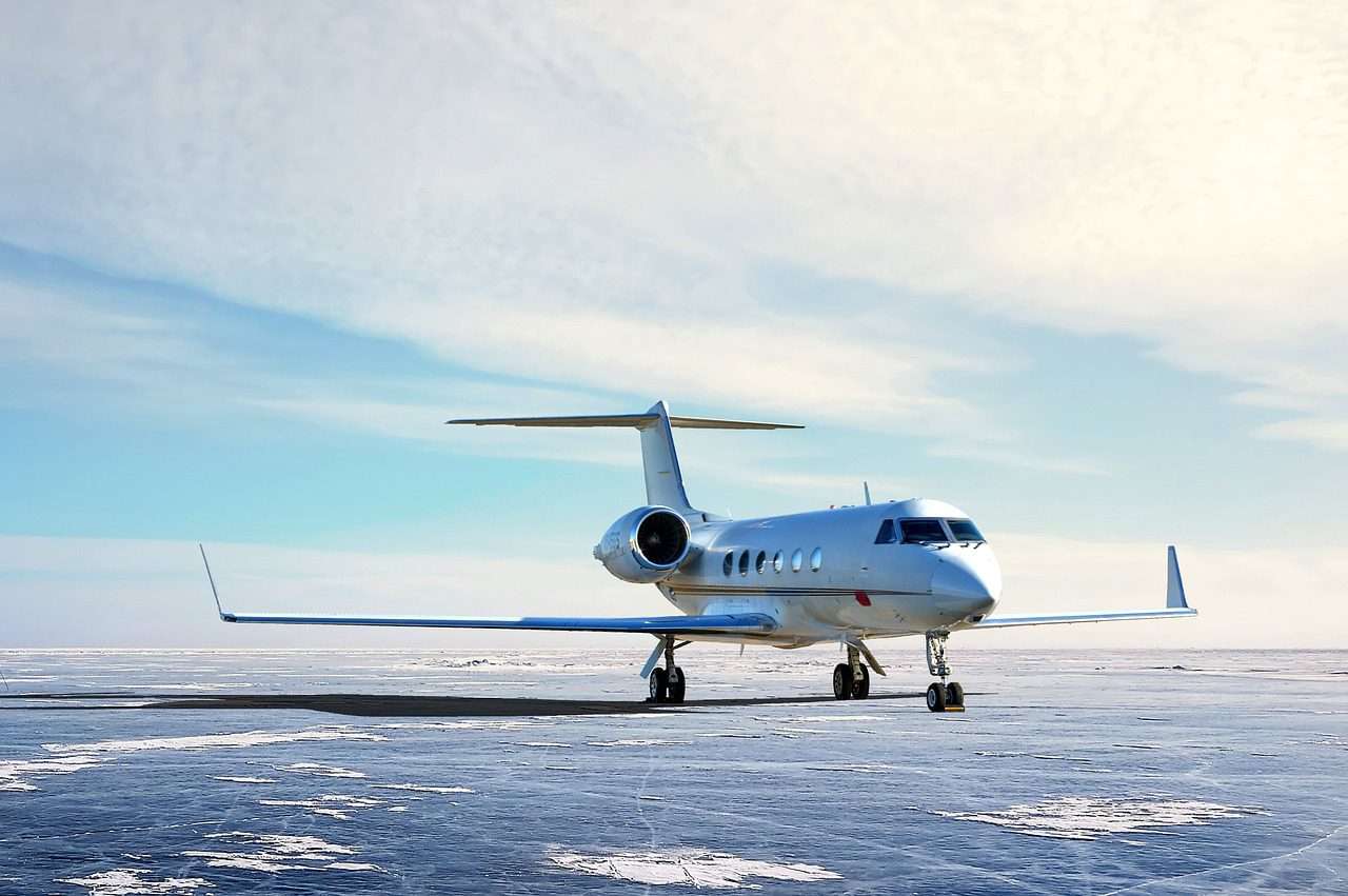 private jet on tarmac